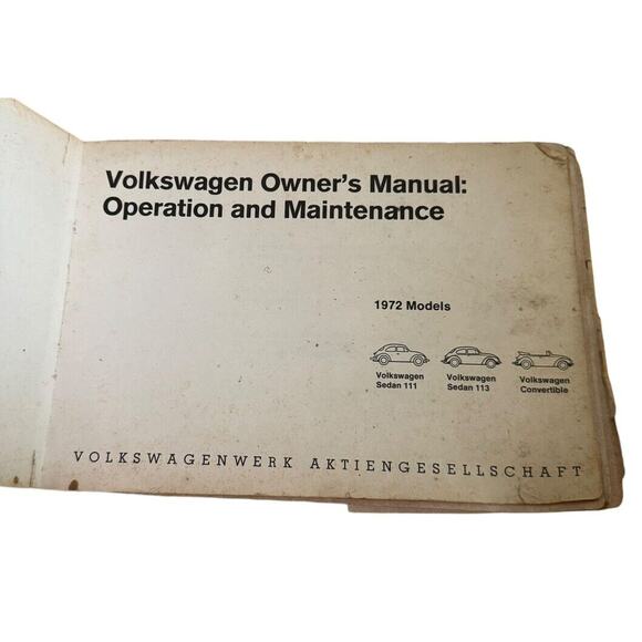 1972 Volkswagen VW Beetle Bug Sedan Convertible Owners Maintenance Manual READ - Picture 6 of 15